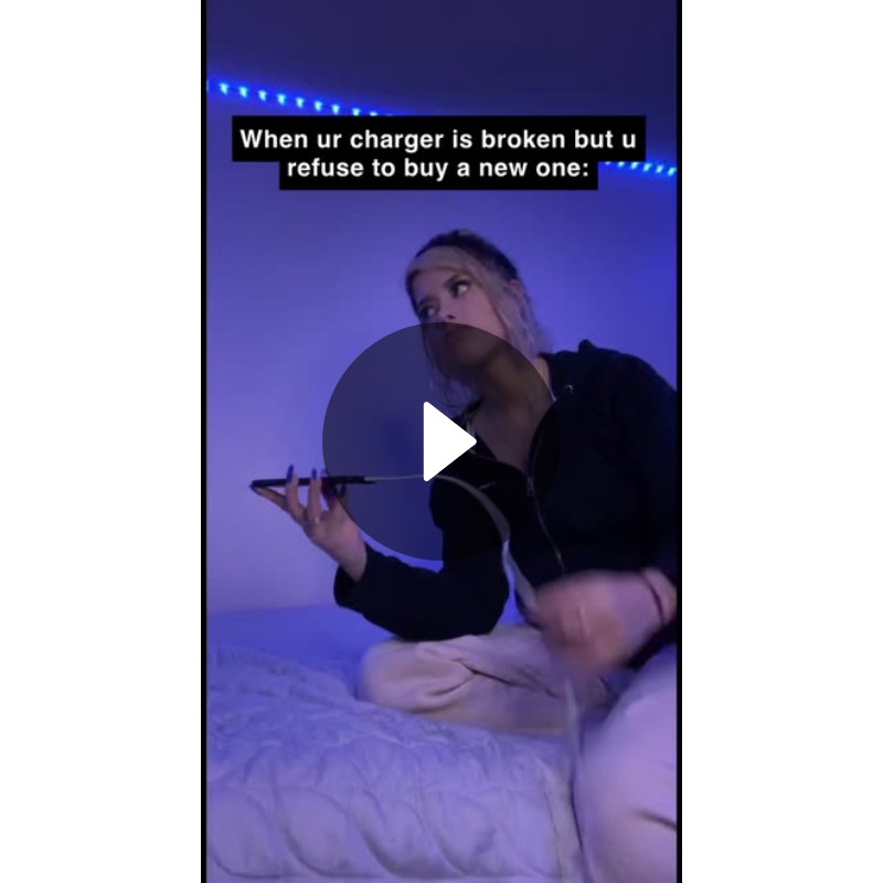 When ur charger is broken but u refuse to buy a new one Spotlight on