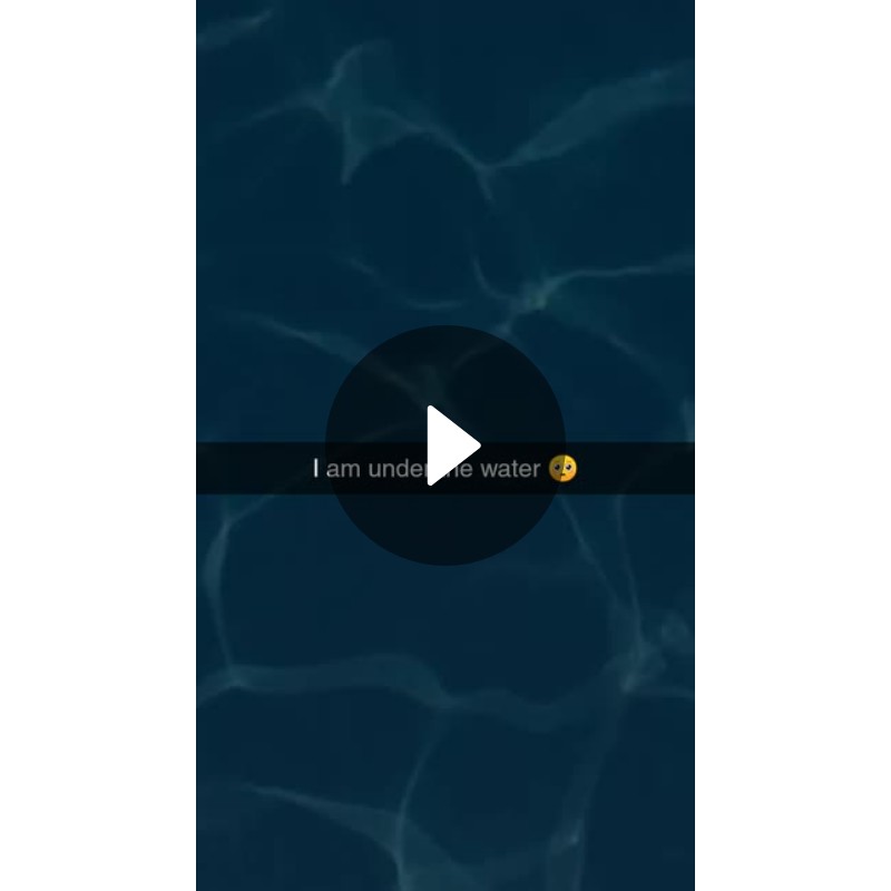 I am under the water 🥺 Spotlight on Snapchat