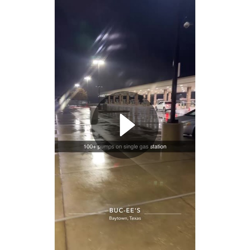 100+ pumps on single gas station Spotlight on Snapchat