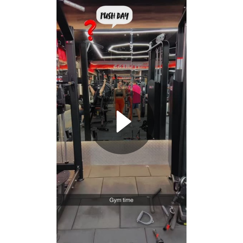 Gym time PUSH DAY Spotlight on Snapchat