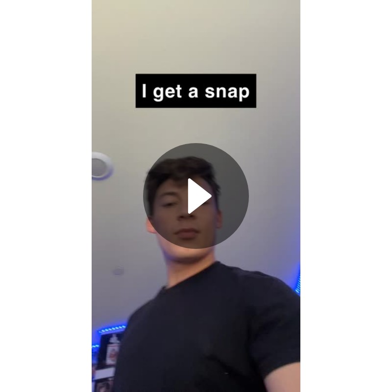 I get a snap it’s a black screen with “s” Spotlight on Snapchat