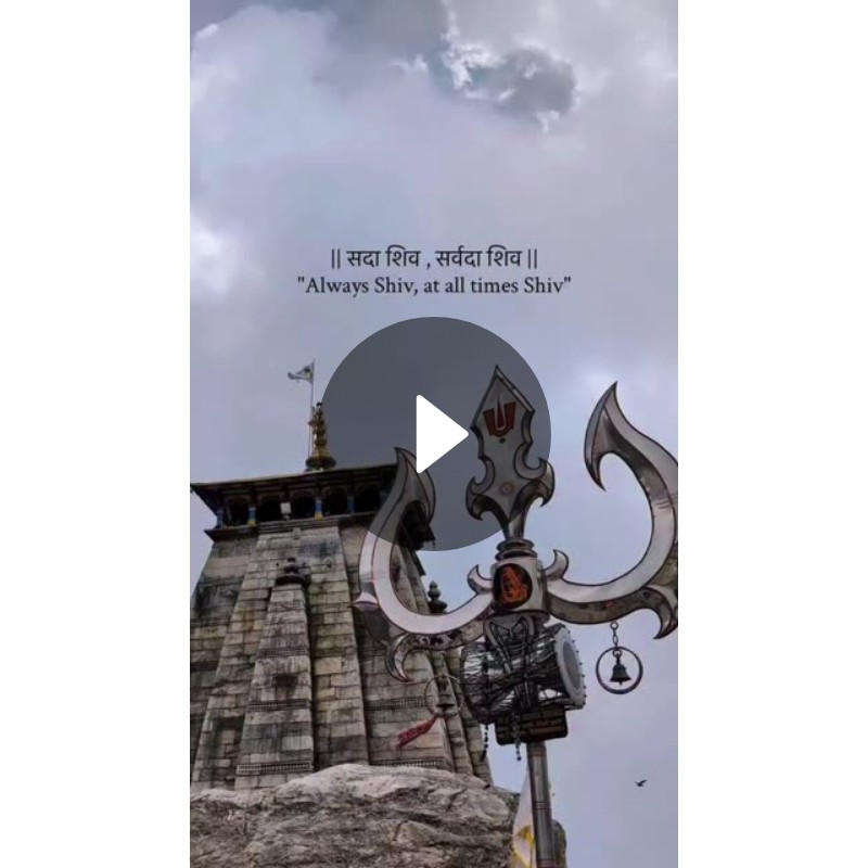 Majestic View of a Traditional Stone Temple Against Cloudy Skies
