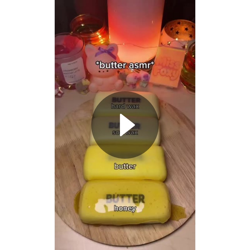 Butter ASMR: Unwrapping & Squeezing Hard Wax, Soft Wax, Butter, and ...