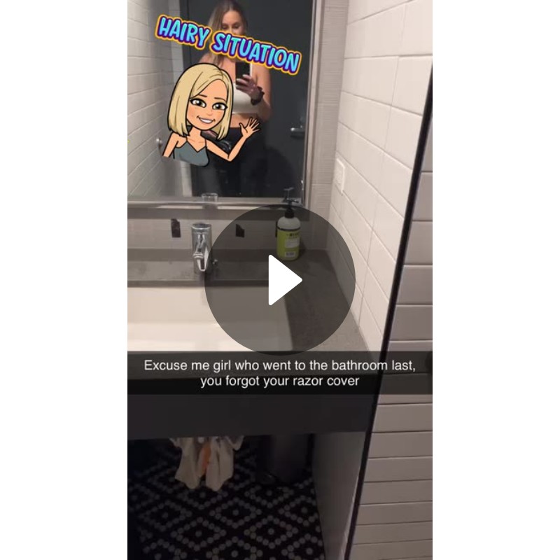 Excuse me girl who went to the bathroom last, you your razor cover Spotlight on Snapchat