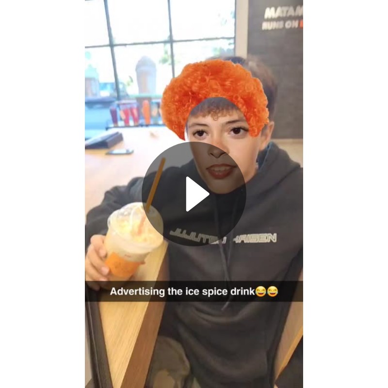 Advertising the ice spice drink😂😂 Spotlight on Snapchat