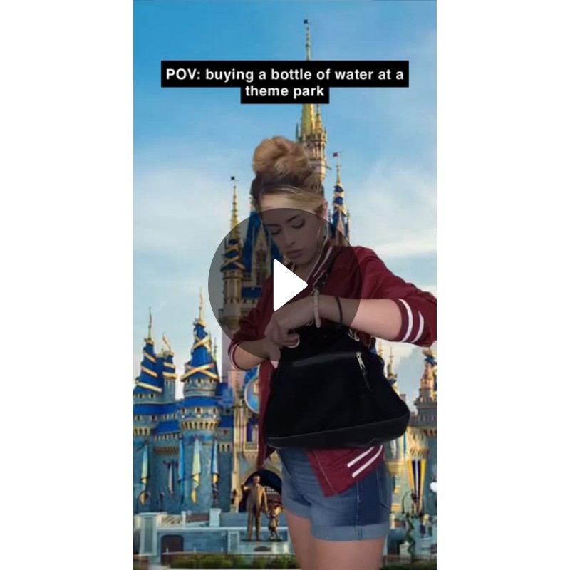 POV buying a bottle of water at a theme park Spotlight on Snapchat