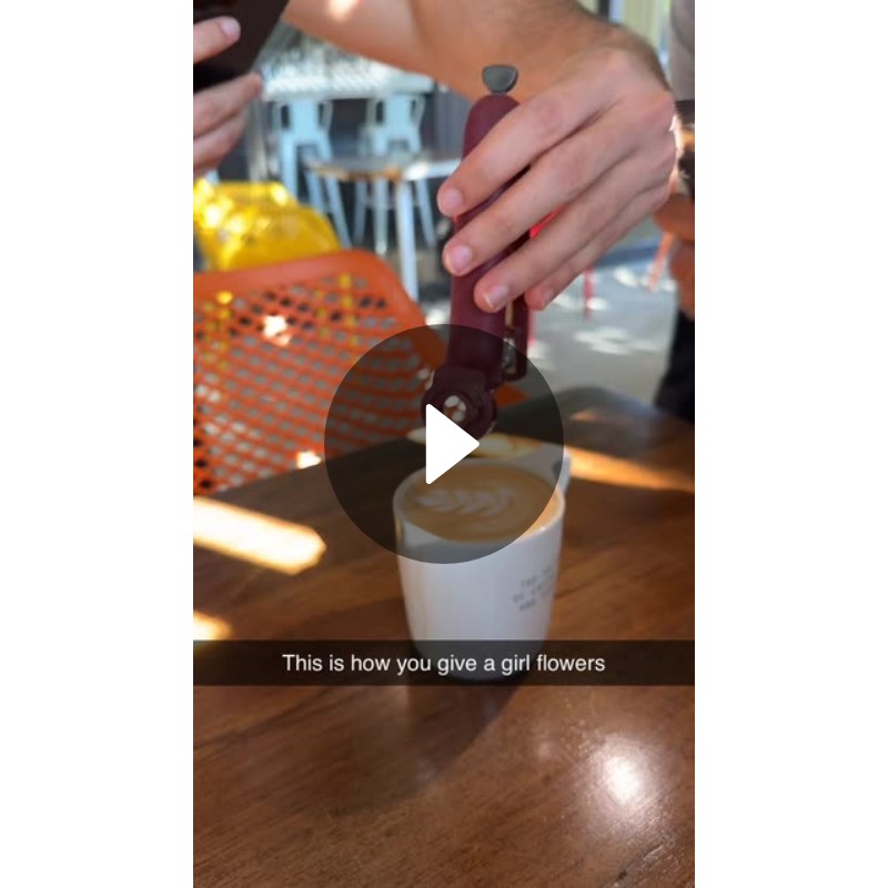 This is how you give a girl flowers Spotlight on Snapchat