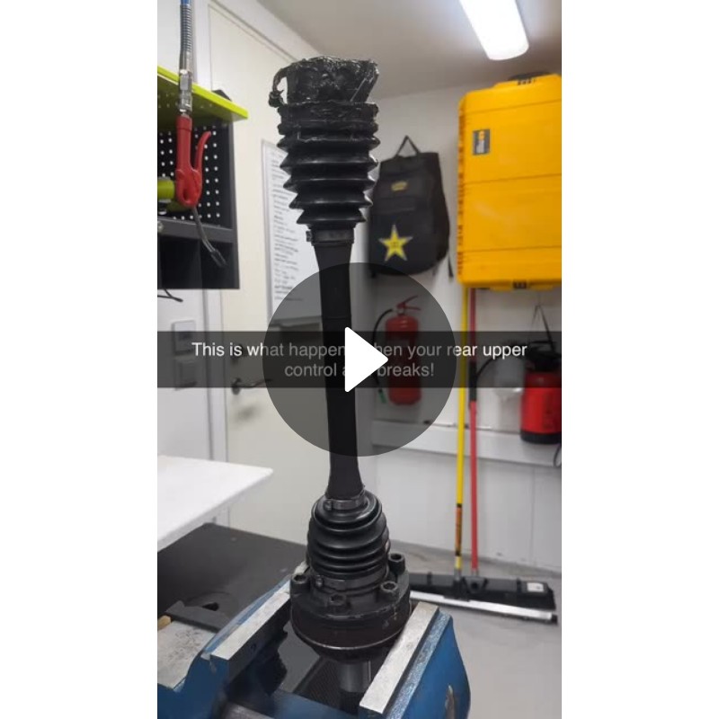 This is what happens when your rear upper control arm breaks