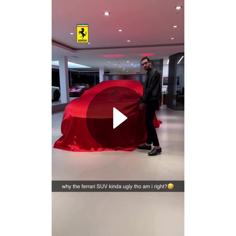 why the ferrari SUV kinda ugly tho am i right?🤣 | Spotlight on Snapchat