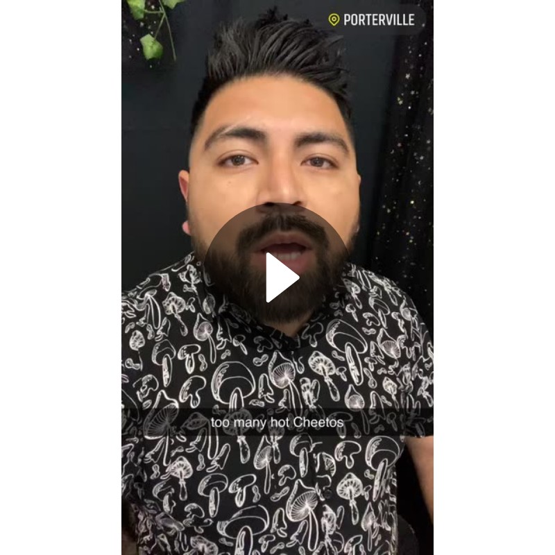 too many hot Cheetos Spotlight on Snapchat