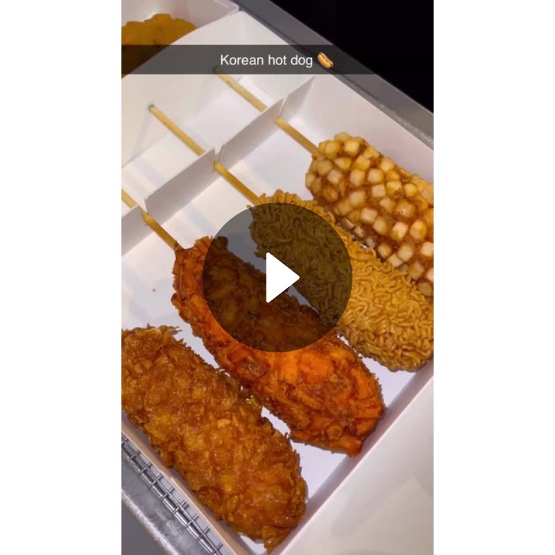 Korean hot dog 🌭 Spotlight on Snapchat