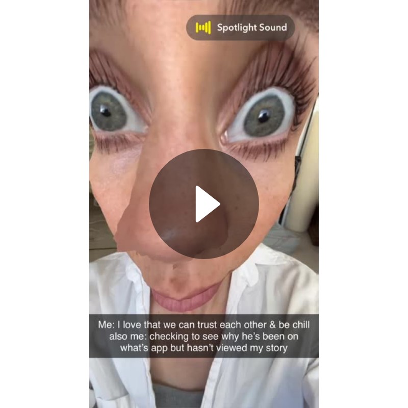 Me I love that we can trust each other & be chill also me checking to