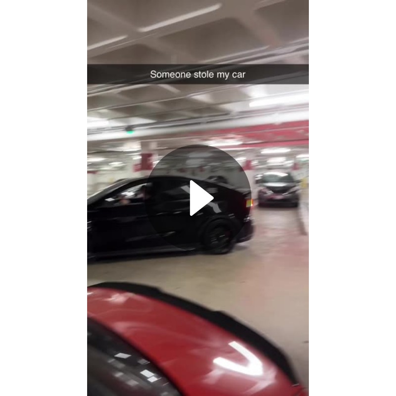 Someone stole my car Spotlight on Snapchat