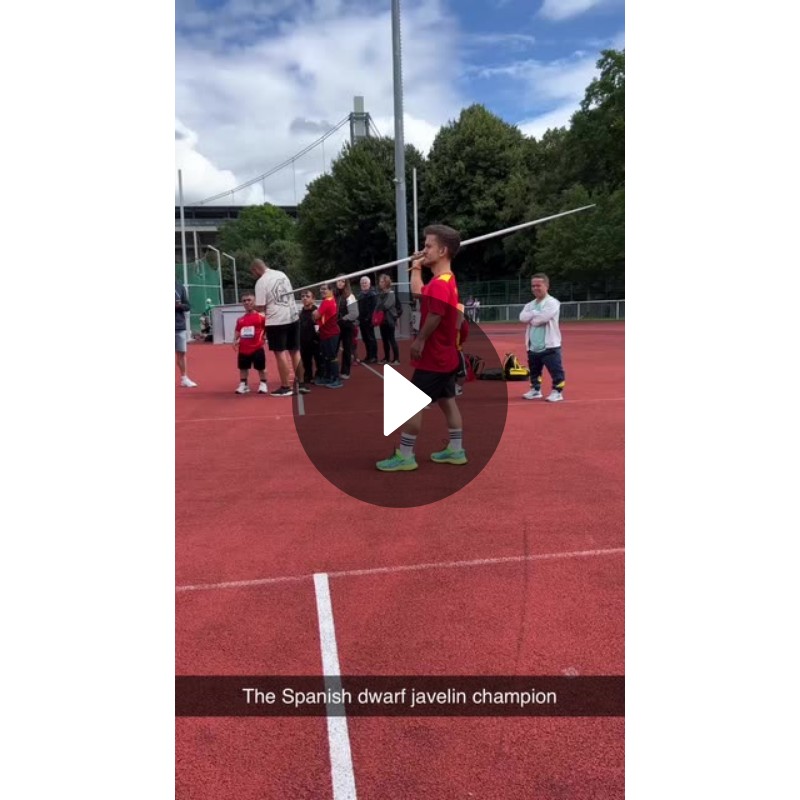The Spanish dwarf javelin champion Spotlight on Snapchat